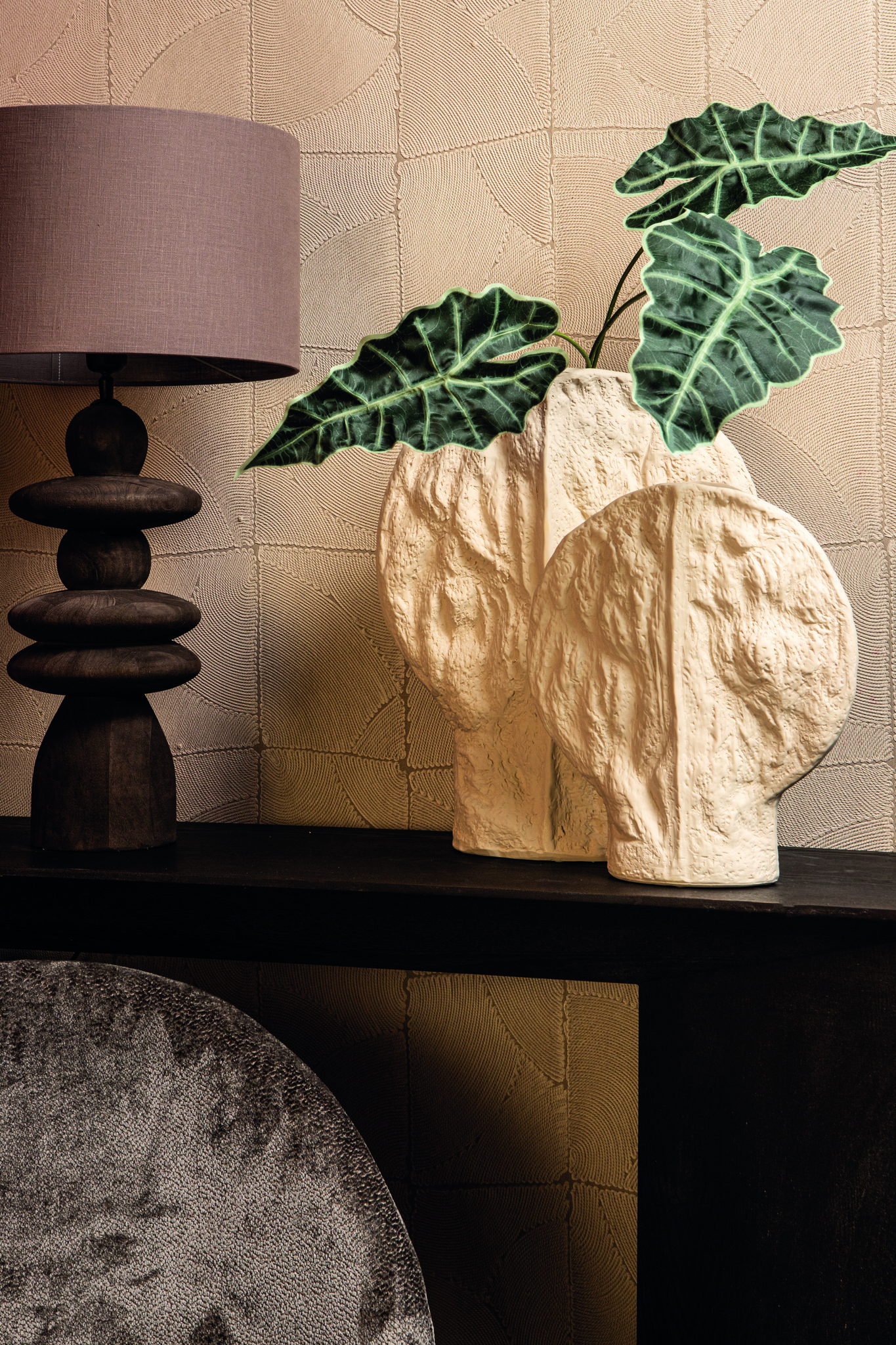 Linos Taupe vaas Large - Afbeelding 2